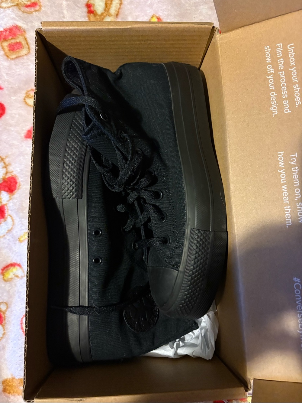 Converse Black High-Top Platform Sneaker - Picture 5 of 8